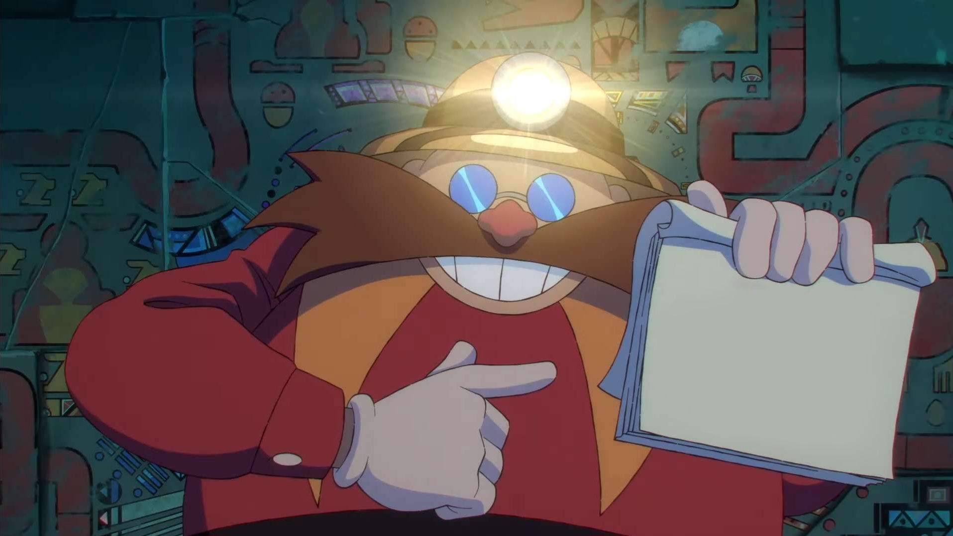 High Quality Eggman with some paper Blank Meme Template