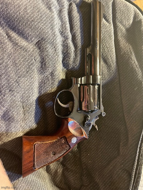 Post above gets shot with this smith and Wesson revolver (police ...