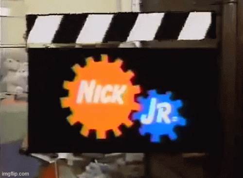 Nick Jr Movie Clapperboard | image tagged in gifs,movies,logo | made w/ Imgflip images-to-gif maker