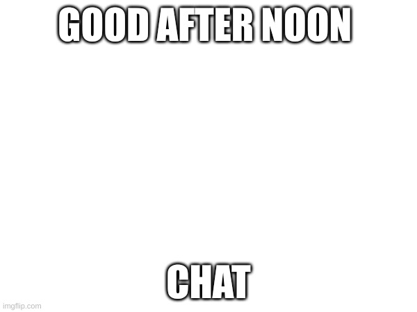 hi | GOOD AFTER NOON; CHAT | image tagged in memes | made w/ Imgflip meme maker