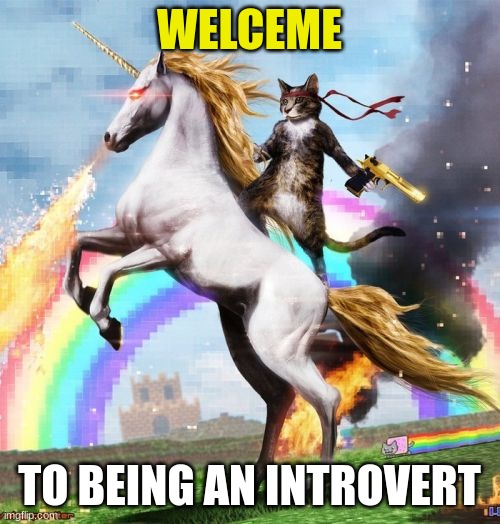 Welcome To The Internets Meme | WELCEME TO BEING AN INTROVERT | image tagged in memes,welcome to the internets | made w/ Imgflip meme maker