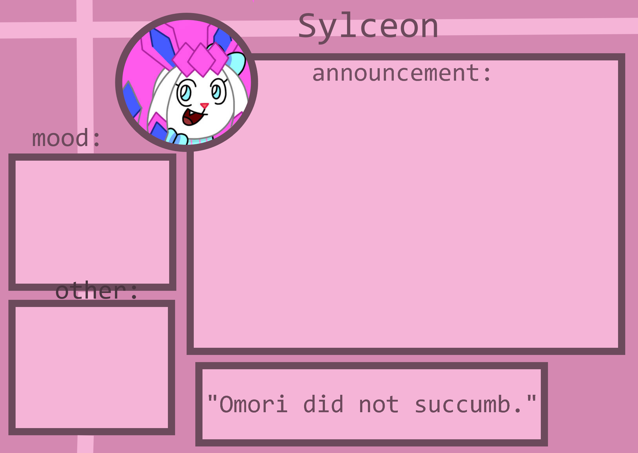 sylceon announcment temp Blank Meme Template