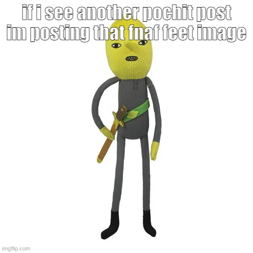 lemongrab plush | if i see another pochit post im posting that fnaf feet image | image tagged in lemongrab plush | made w/ Imgflip meme maker