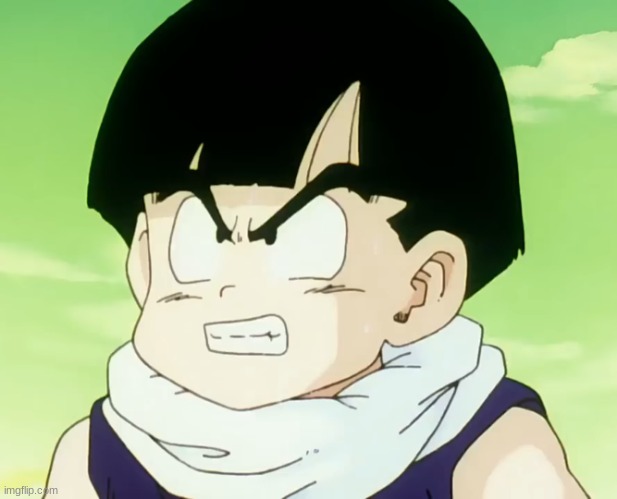 Jealousy Gohan (DBZ Namek) | image tagged in jealousy gohan dbz namek | made w/ Imgflip meme maker