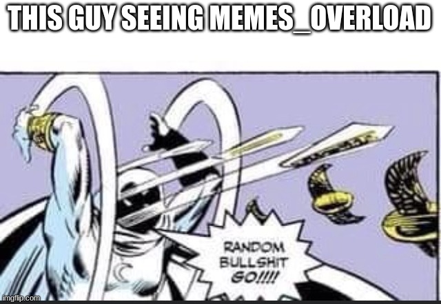 Random Bullshit Go | THIS GUY SEEING MEMES_OVERLOAD | image tagged in random bullshit go | made w/ Imgflip meme maker