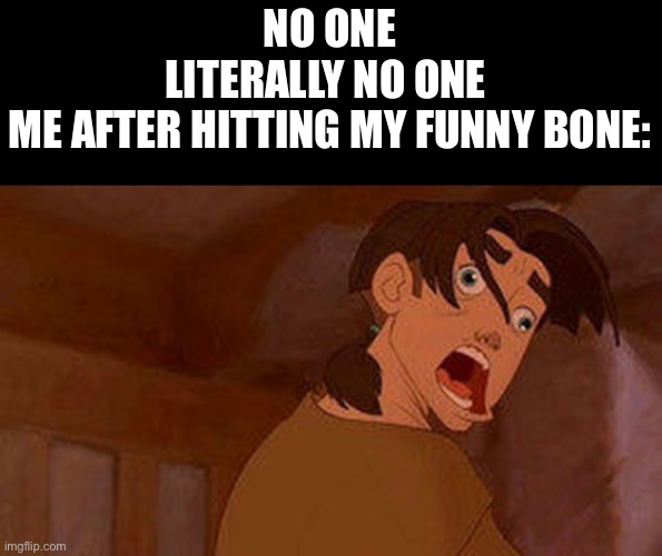 Treasure Planet Jimmy James Derp face funny Didney Worl | NO ONE
LITERALLY NO ONE 
ME AFTER HITTING MY FUNNY BONE: | image tagged in treasure planet jimmy james derp face funny didney worl | made w/ Imgflip meme maker