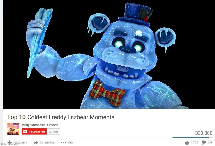 Get it? Cold? | Coldest Freddy Fazbear Moments | image tagged in fnaf,freddy frostbear,funny | made w/ Imgflip meme maker