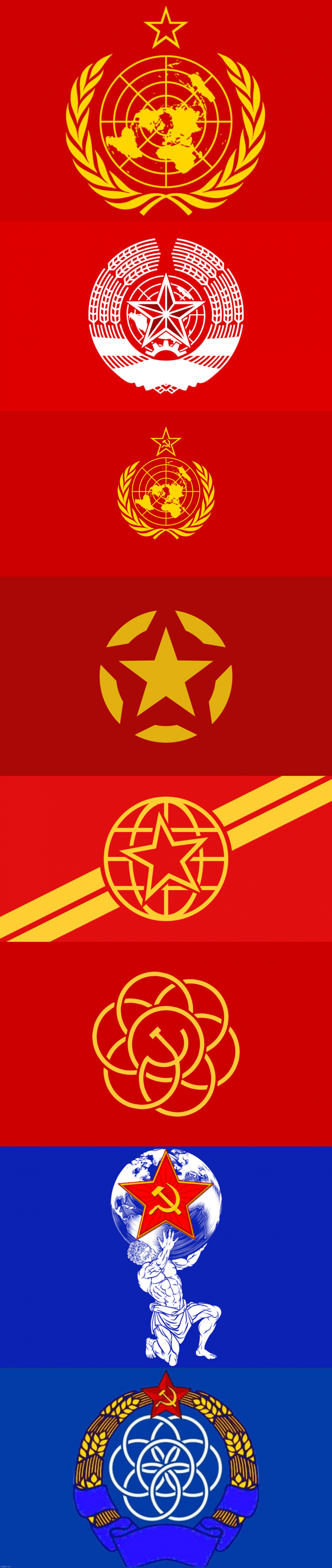 High Quality Socialist World Republic flags Blank Meme Template