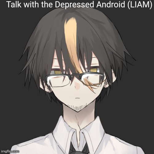 LIAM: Listen i have 16 more patients to deal with and 12 more in queue for the week, make it quick | Talk with the Depressed Android (LIAM) | made w/ Imgflip meme maker