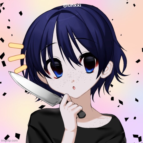 This is Delilah. She has a knife strapped to her leg at all times for self defense. She likes denim shorts and climbing trees | image tagged in picrew | made w/ Imgflip meme maker