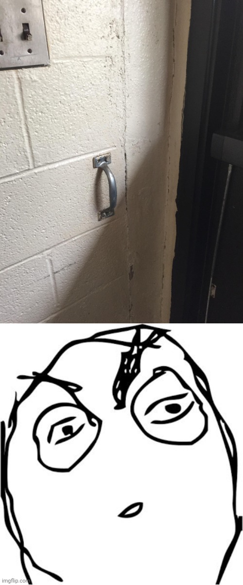 A handle on the wall, not on a door | image tagged in wait a second,wall,you had one job,memes,door,walls | made w/ Imgflip meme maker