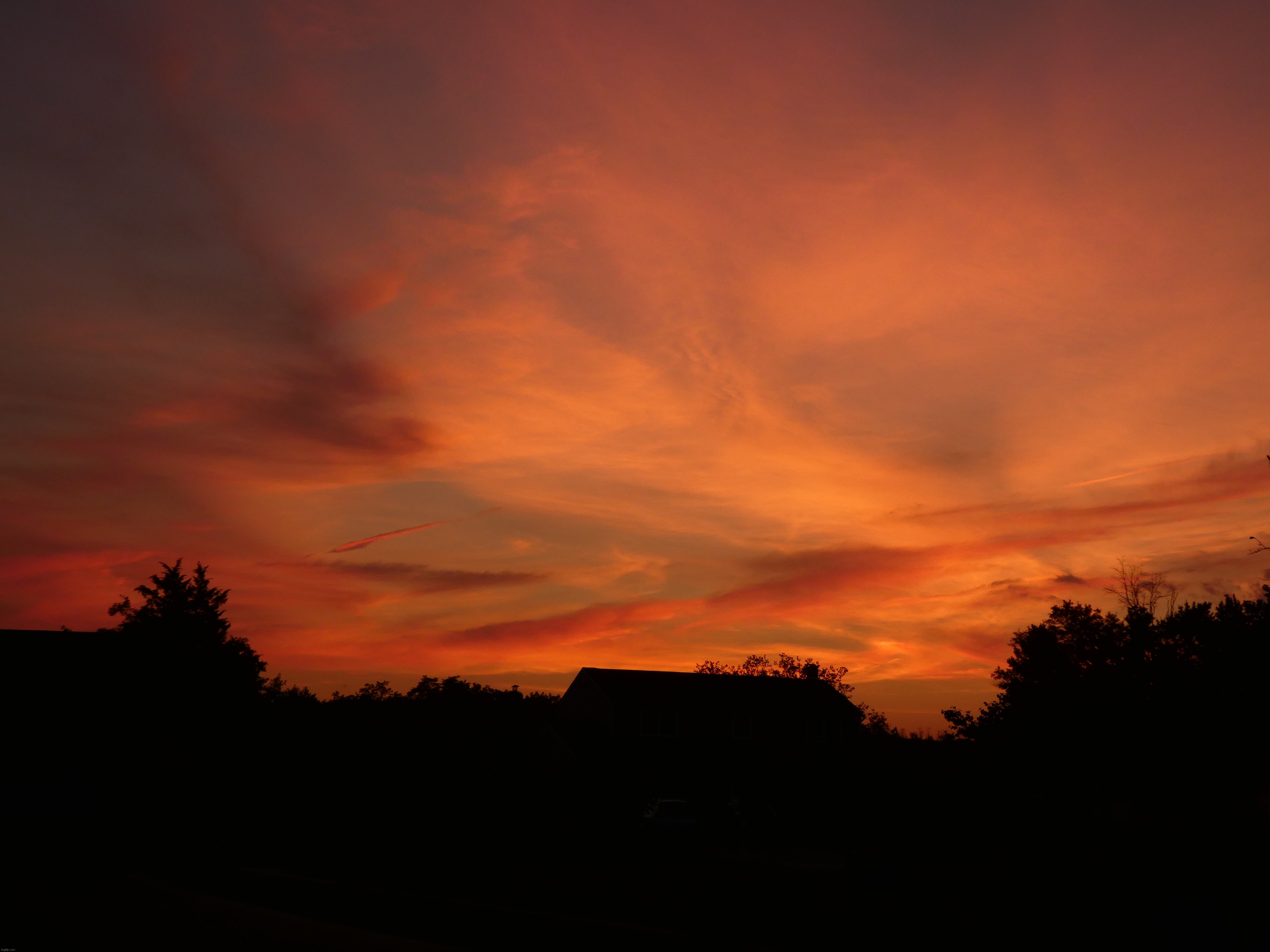 Wispy Sunset - taken 9/5/23, unedited, straight out of camera jpeg | image tagged in share your own photos | made w/ Imgflip meme maker