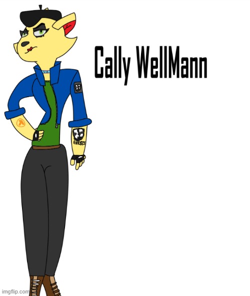 today... oh yeah. my favorite of the cast of characters I made. Cally. now completely remade. | image tagged in anti furry,furry,art,artwork,cartoon,bendy and the ink machine | made w/ Imgflip meme maker