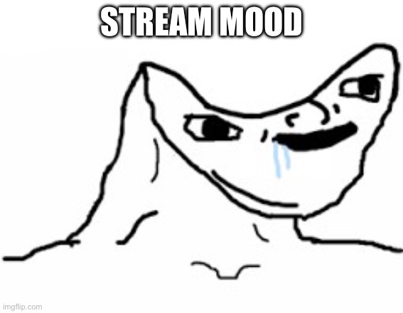 Just the vibe im getting rn | STREAM MOOD | image tagged in drooling brainless idiot | made w/ Imgflip meme maker