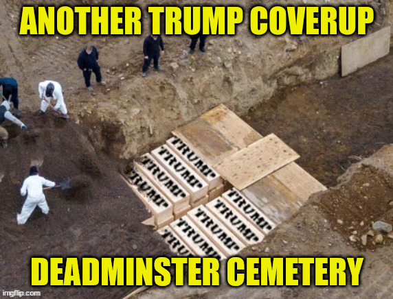 Trump cover up | DEADMINSTER CEMETERY | image tagged in bedminster,donald trump,espionage,classified documents,maga,jack smith | made w/ Imgflip meme maker