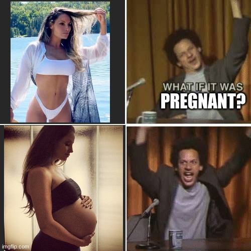Pregnant Trish | PREGNANT? | image tagged in what if it was purple,pregnant,trish stratus | made w/ Imgflip meme maker