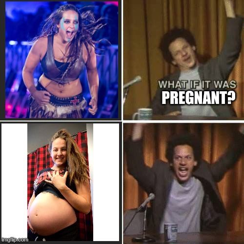 pregnant sarah | PREGNANT? | image tagged in what if it was purple,pregnant,sarah logan | made w/ Imgflip meme maker