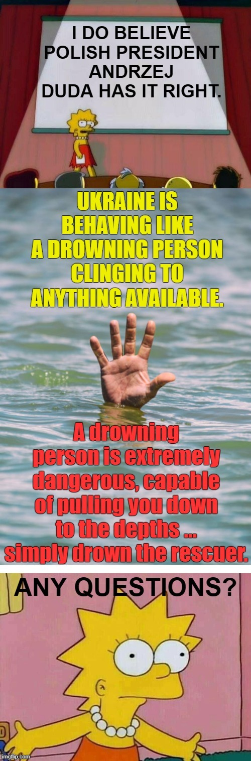 Any Thoughts? | image tagged in lisa simpson's presentation,ukraine,behavior,drowning,person,dangerous | made w/ Imgflip meme maker