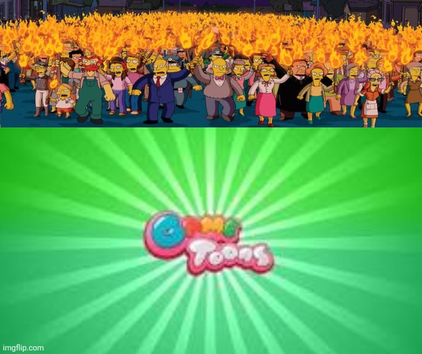 The Citizens of Springfield Vs gametoons | image tagged in youtube kids,cringe worthy,awful,suffering | made w/ Imgflip meme maker