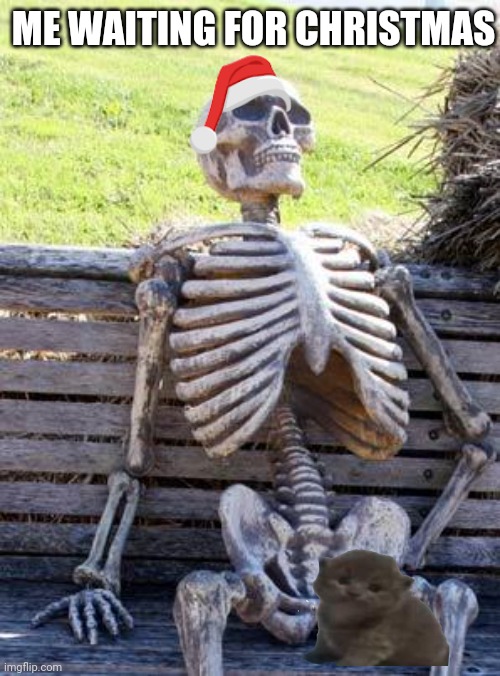 augh | ME WAITING FOR CHRISTMAS | image tagged in memes,waiting skeleton | made w/ Imgflip meme maker
