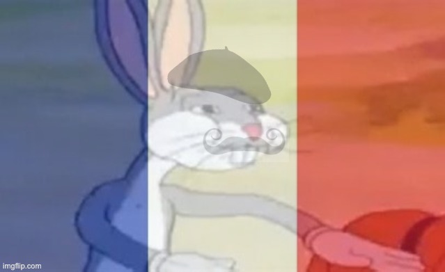 french flag bugs bunny (how is there not already one of these?) | image tagged in bugs bunny,tour de france | made w/ Imgflip meme maker
