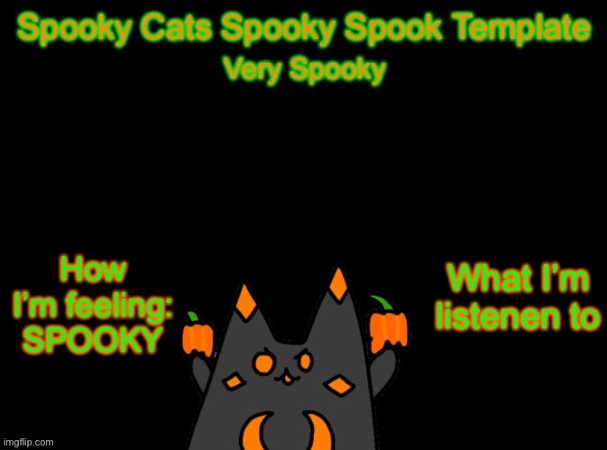 High Quality Spooky_Cats spooky template Blank Meme Template