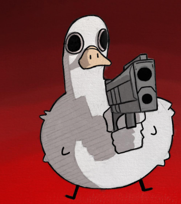 High Quality Duck with gun Blank Meme Template