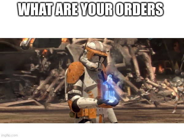 WHAT ARE YOUR ORDERS | made w/ Imgflip meme maker