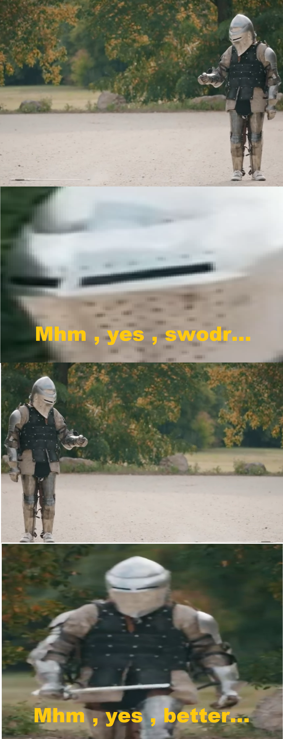 Knight swodr Blank Meme Template
