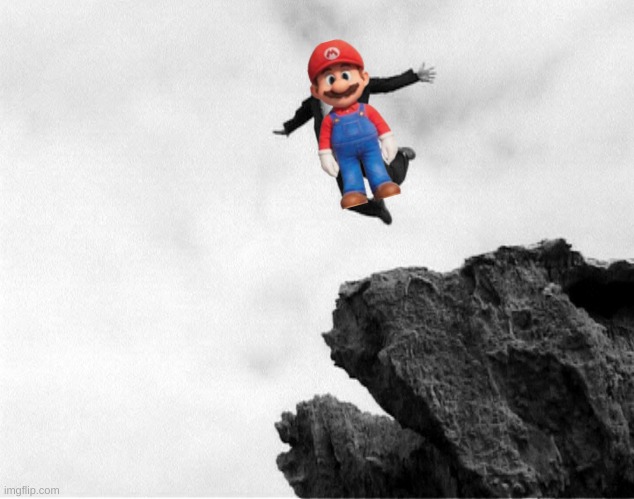 Man Jumping Off a Cliff | image tagged in man jumping off a cliff | made w/ Imgflip meme maker
