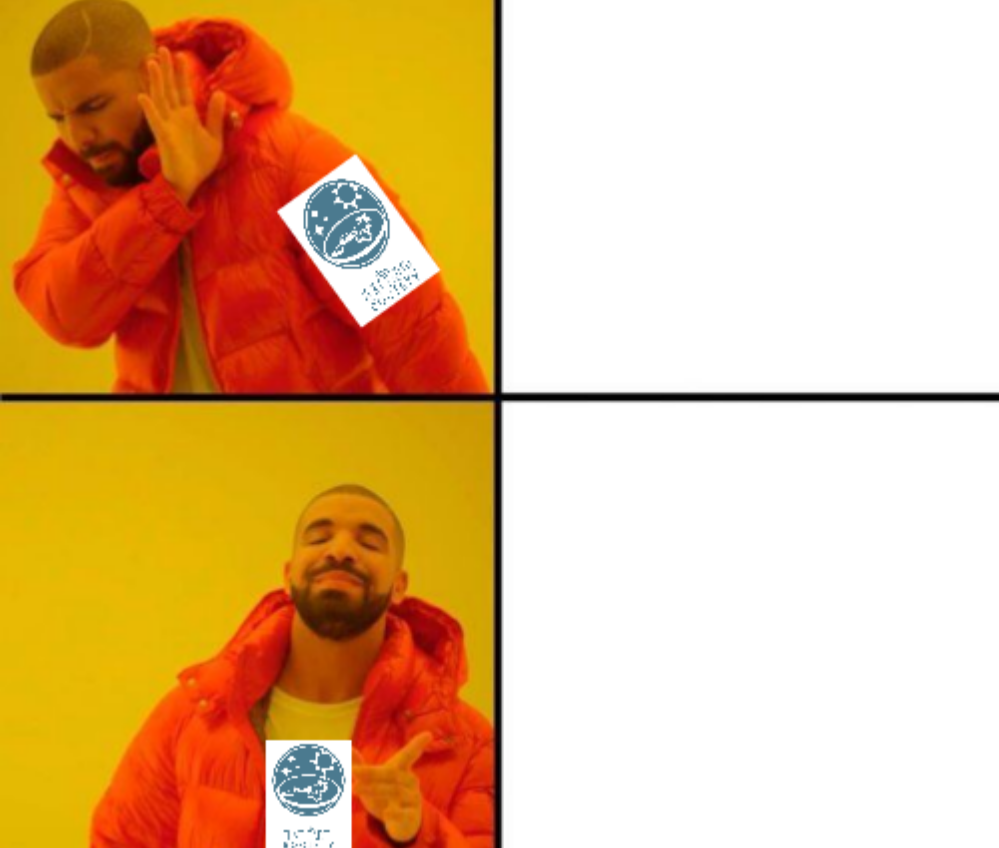Drake Flat Earth Society Blank Meme Template