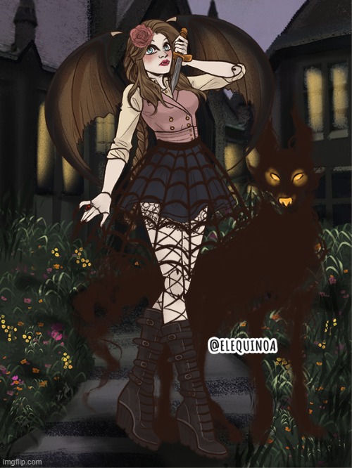 POV: You're walking around Halloween Town and see her dancing | image tagged in no erp,no joke ocs,no bambi ocs,nightmare before christmas | made w/ Imgflip meme maker