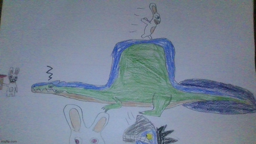 Spinax and Ovi meets the Rabbids | made w/ Imgflip meme maker