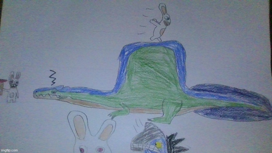 Spinax and Ovi meets the Rabbids | made w/ Imgflip meme maker