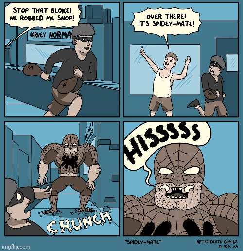 SPIDEY-MATE | image tagged in spidey-mate,spiderman,comics,comics/cartoons,spideymate,comic | made w/ Imgflip meme maker