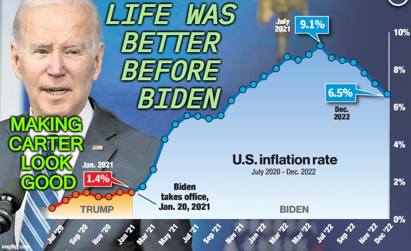 Life Was Better Before Biden | LIFE WAS 
BETTER 
BEFORE 
BIDEN; MAKING 
CARTER 
LOOK 
GOOD | image tagged in biden worst president ever | made w/ Imgflip meme maker