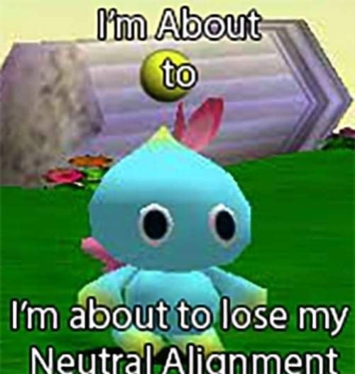 chao im about to lose my neutral alignment Blank Meme Template