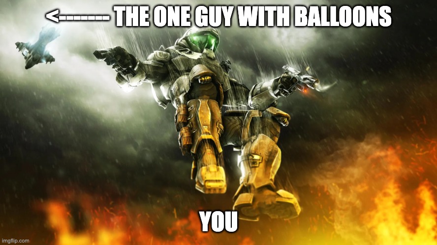 Me When I'm Tryharding in Bedwars | <------- THE ONE GUY WITH BALLOONS; YOU | image tagged in me when i'm tryharding in bedwars | made w/ Imgflip meme maker