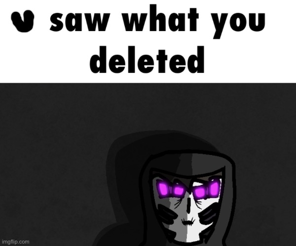 I saw what you deleted | image tagged in i saw what you deleted | made w/ Imgflip meme maker
