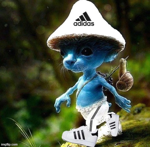 Smurf cat drip | image tagged in smurf cat drip | made w/ Imgflip meme maker