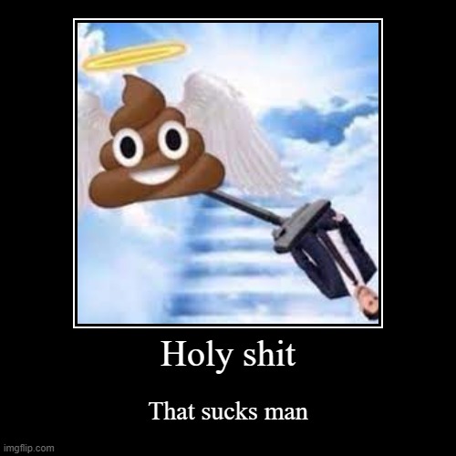 Holy shit | That sucks man | image tagged in funny,demotivationals | made w/ Imgflip demotivational maker