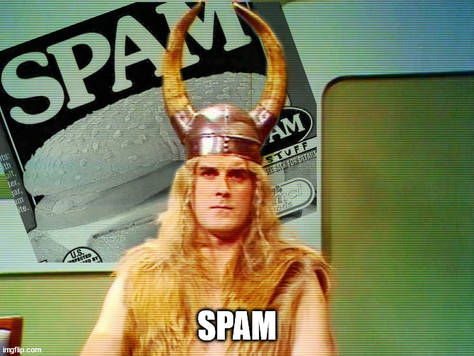 Monty Python Spam | SPAM | image tagged in monty python spam | made w/ Imgflip meme maker