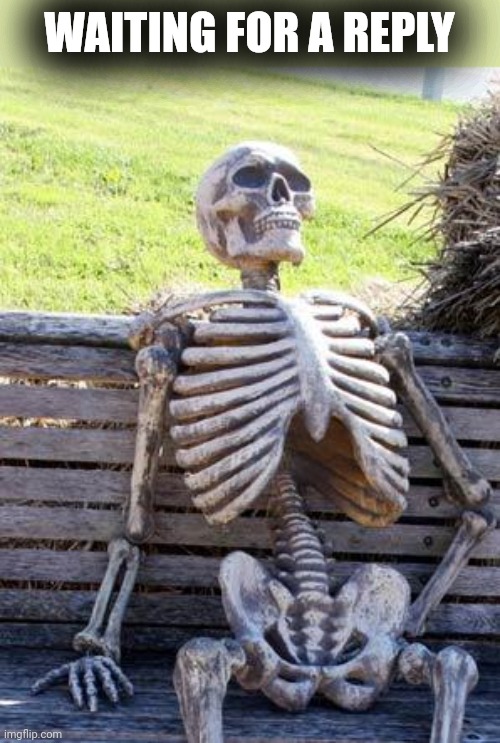 Waiting Skeleton Meme | WAITING FOR A REPLY | image tagged in memes,waiting skeleton | made w/ Imgflip meme maker