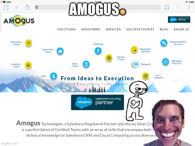 Amogus in the Internet | AMOGUS😳 | image tagged in amogus,internet | made w/ Imgflip meme maker