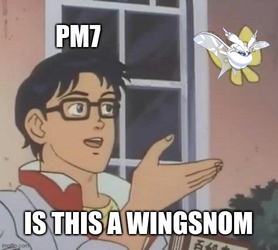 Is This A Pigeon | PM7; IS THIS A WINGSNOM | image tagged in memes,is this a pigeon | made w/ Imgflip meme maker