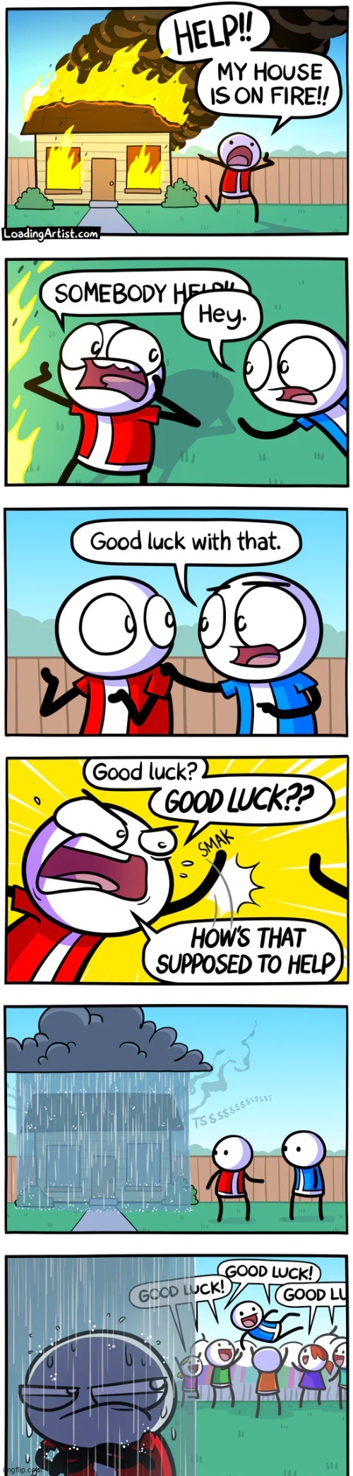 good luck | image tagged in comics | made w/ Imgflip meme maker