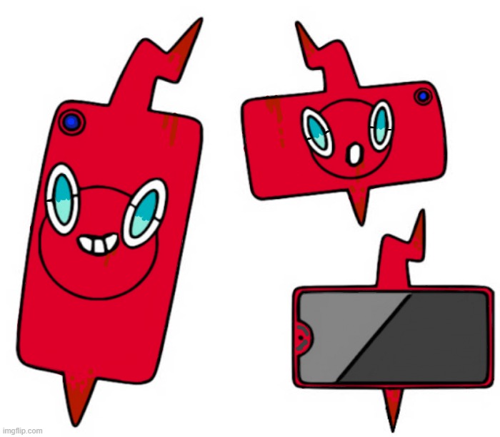 Coloring corruption i did out of a rotom phone coloring page. | image tagged in pokemon,blood,gore | made w/ Imgflip meme maker