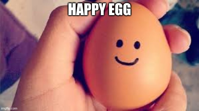 a very happy egg | HAPPY EGG | image tagged in happy,egg | made w/ Imgflip meme maker
