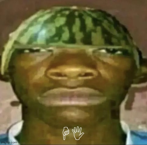 hi | HI | image tagged in black guy with water melon head | made w/ Imgflip meme maker