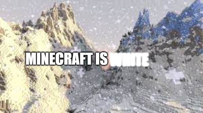 MINECRAFT IS WHITE | made w/ Imgflip meme maker